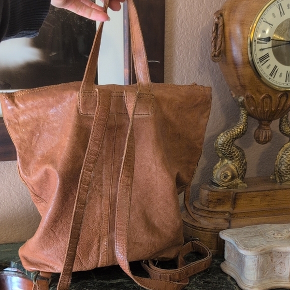 Margot Brown Leather Backpack - Picture 4 of 4